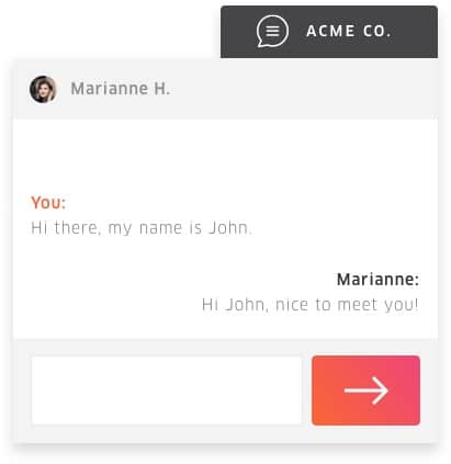 vFairs chat window