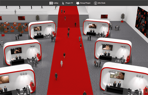 Virtual event lobby