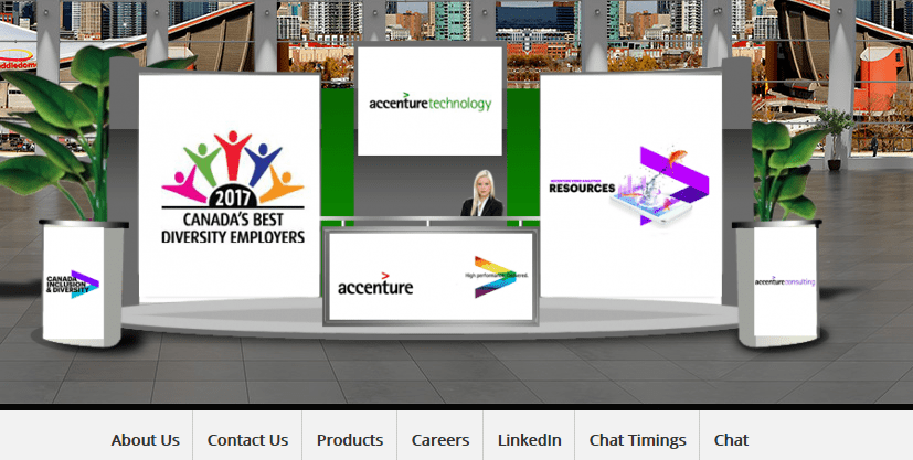 Virtual Booth in an Online Career Fair