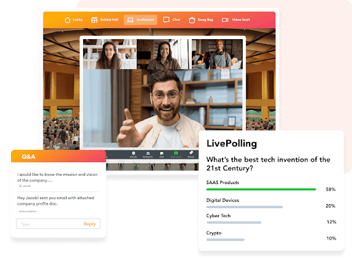 Q&amp;As and live polling feature 