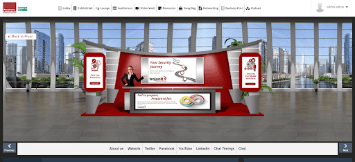 Sample of a vFairs virtual trade show booth