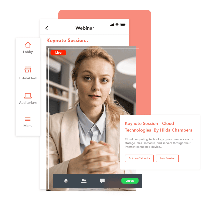 webinar in the mobile app