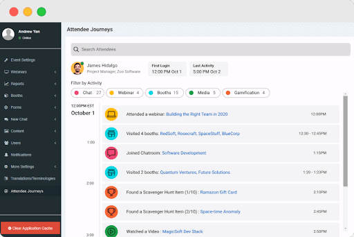 tracking remote employees at virtual event