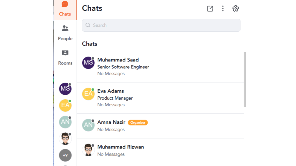 live chat feature