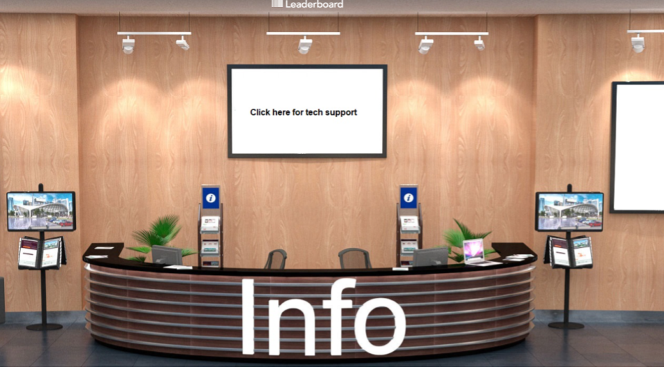 example of information desk at a career fair platform
