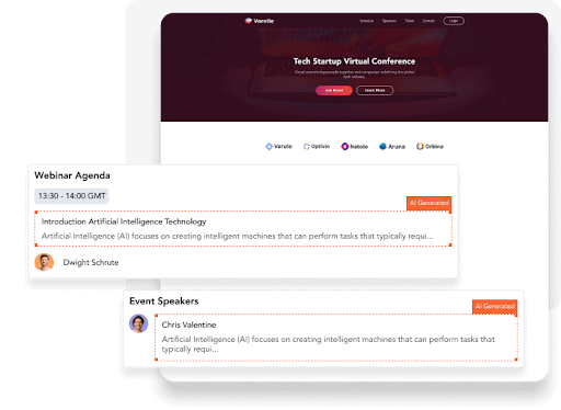dedicated landing page for virtual career fair