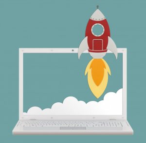 rocket launch from laptop