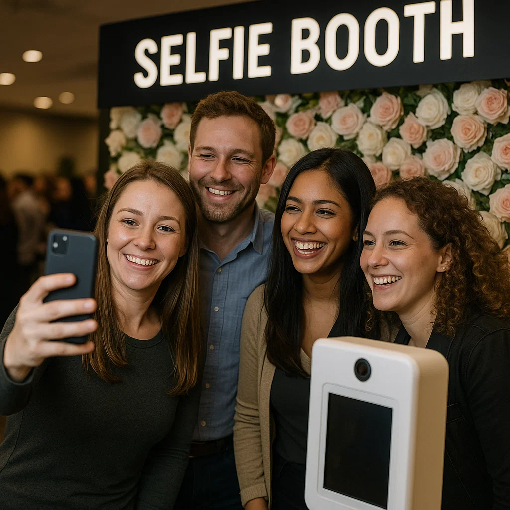 collecting selfies at events