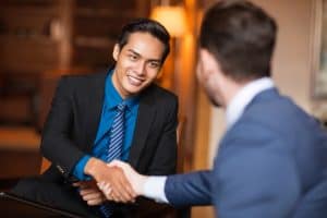 candidate greeting employer