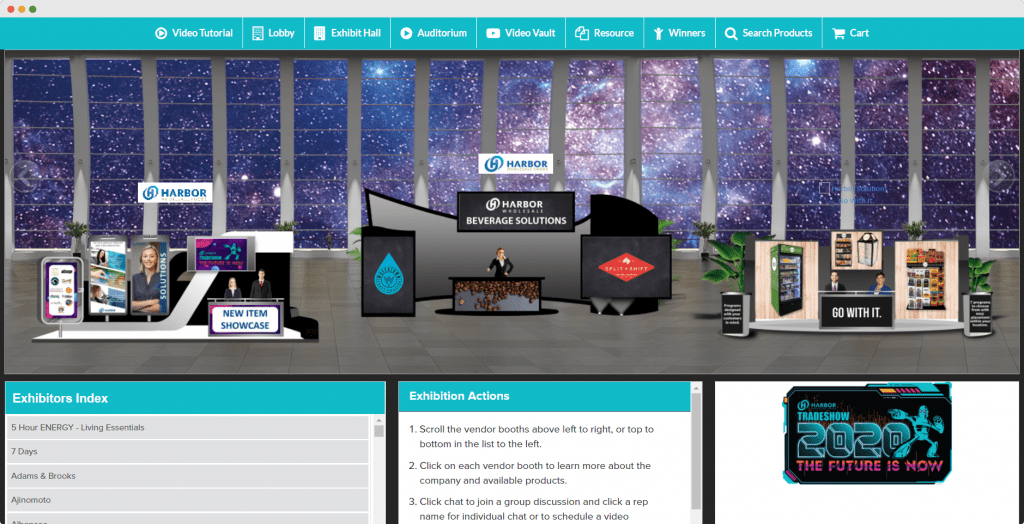 harbour wholesale virtual retail event exhibit hall