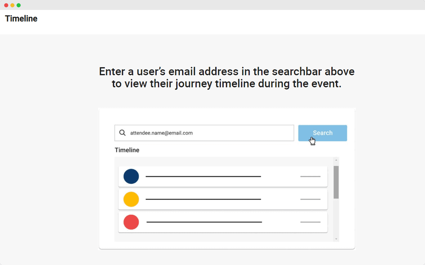 email address tool bar for event data 