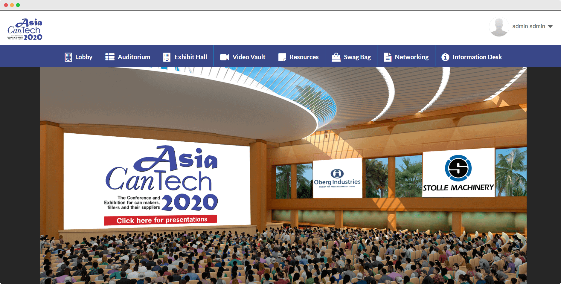 Asia CanTech virtual conference auditorium