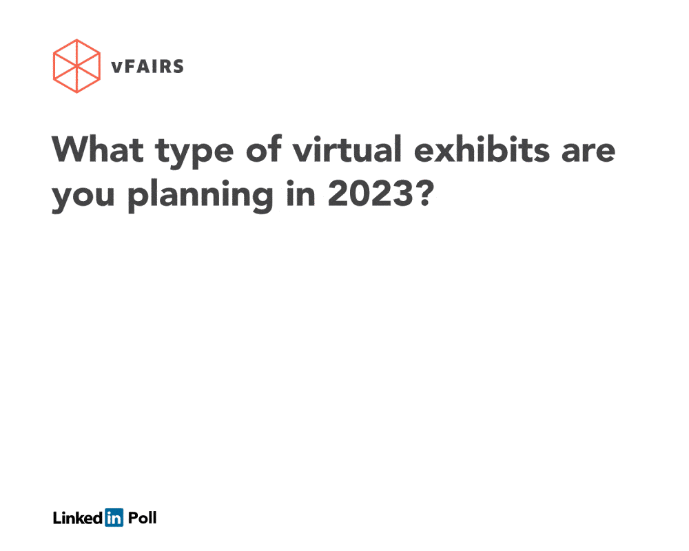 survey on the types of exhibitions event prof are planning in 2023