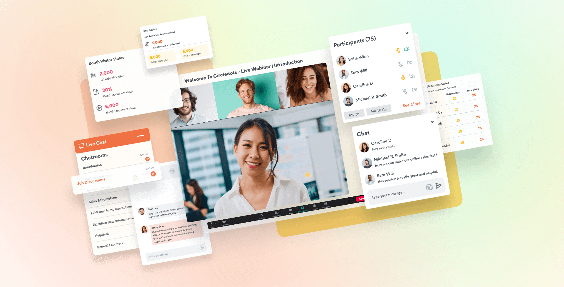 Virtual Conference Platform Left Right