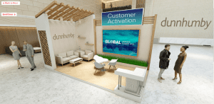 virtual exhibit booth from a vFairs trade show