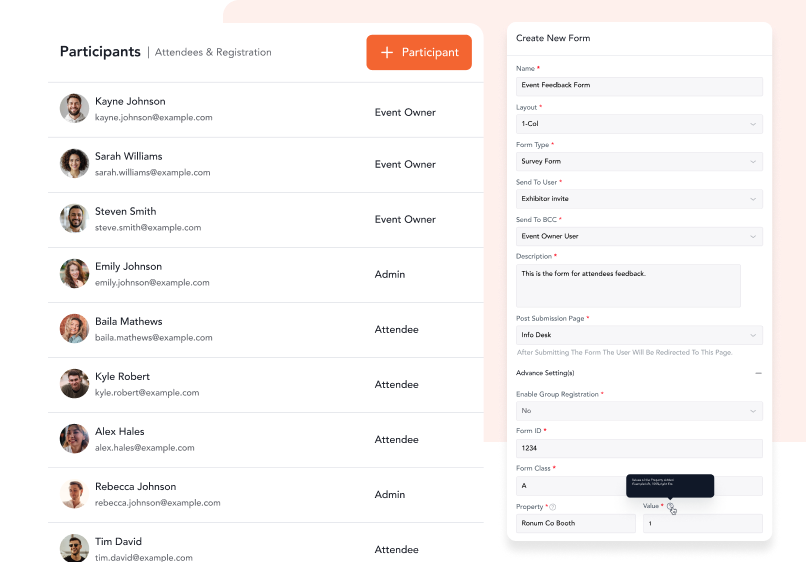 Manage attendance and registration through custom forms and workflows.