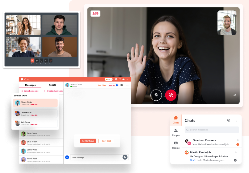 Offer alumni effortless and versatile chat options.