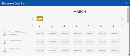 chat scheduler IT trade show