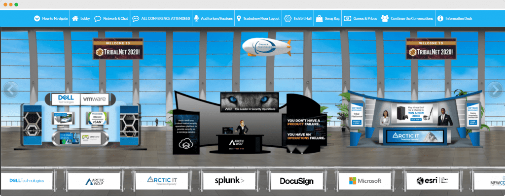 an image of tribalnet's trade show floor