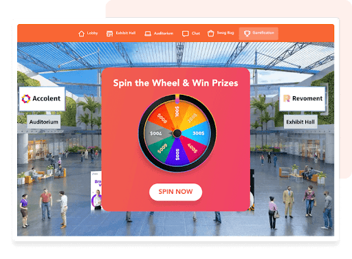 vfairs spin the wheels event gamification
