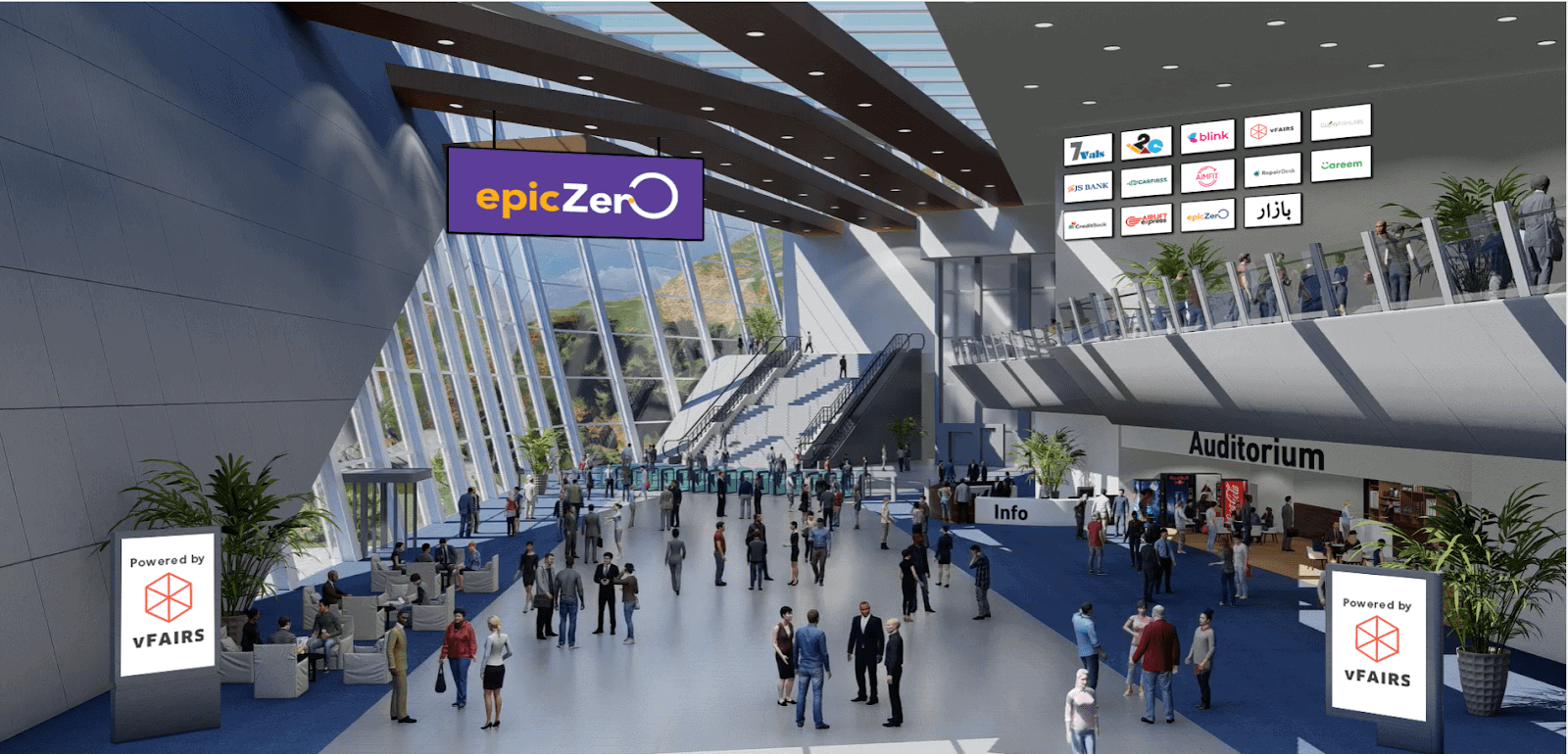 epiczero hybrid event virtual lobby