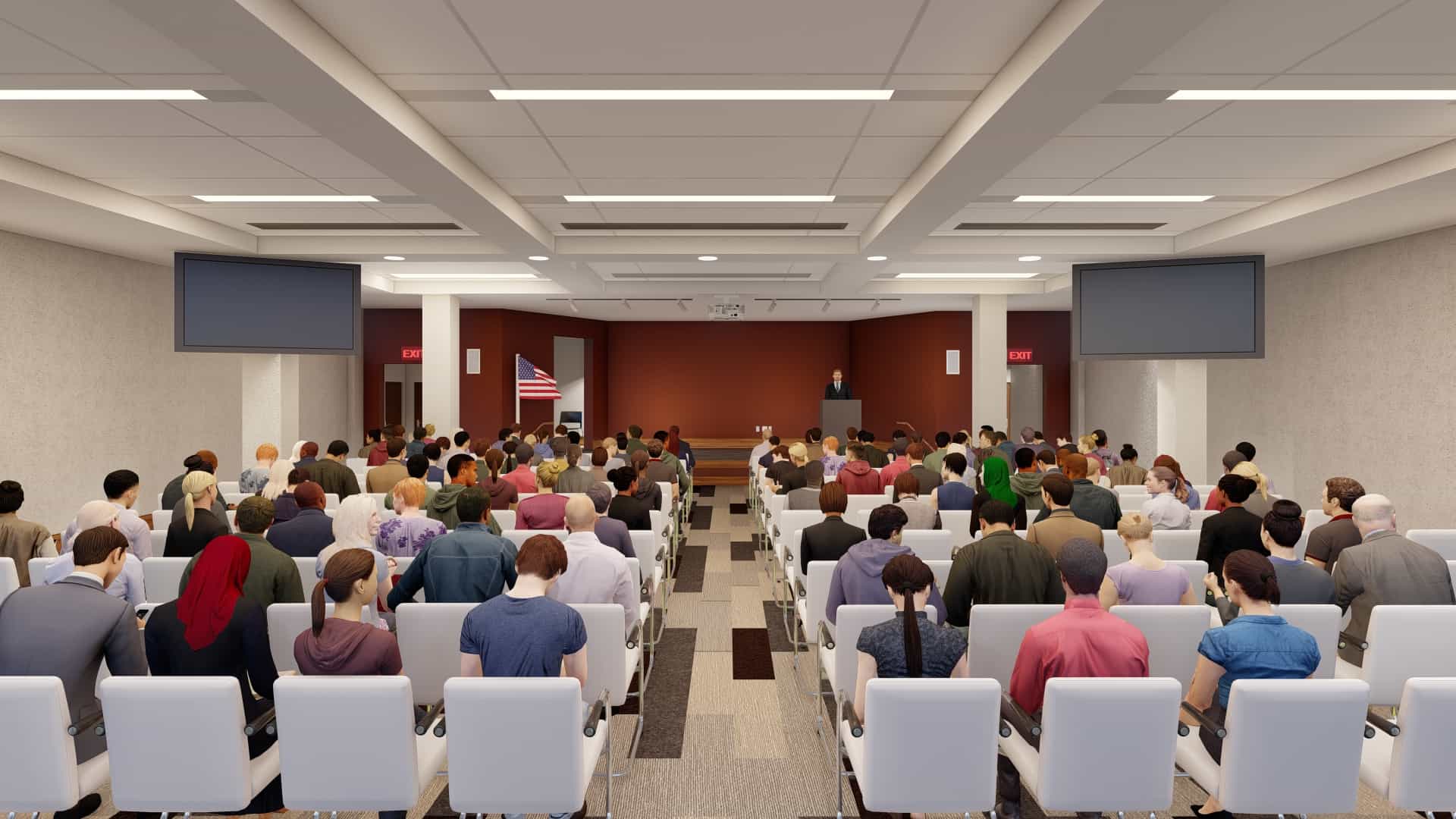 Auditorium view of the vFairs virtual summits platform