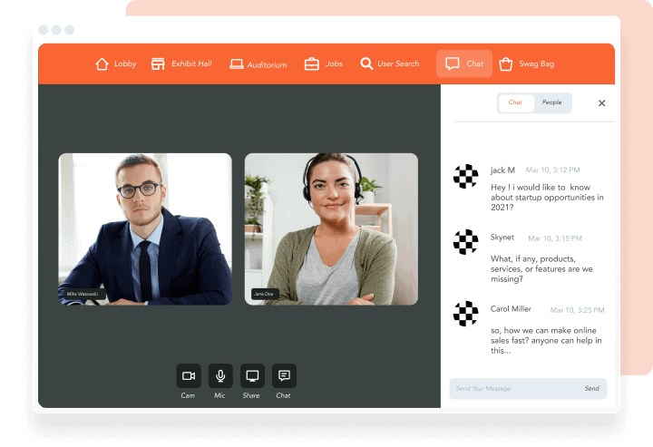 follow up after attending a virtual conference