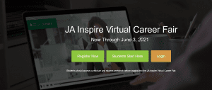 JA Inspire Virtual Career Fair landing page