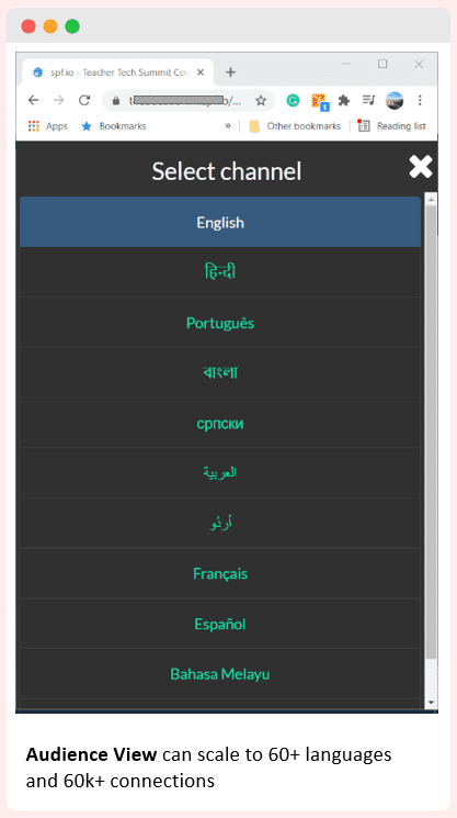 an image of the language options with spf.io