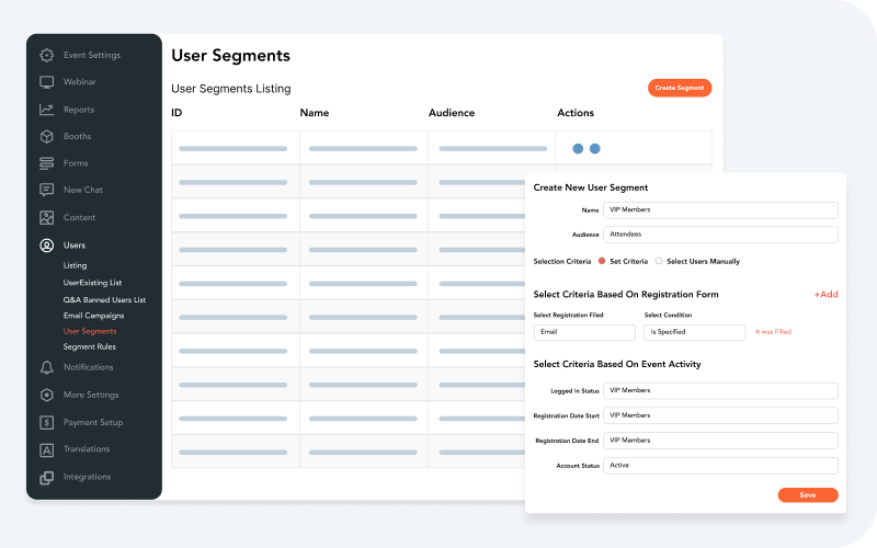 attendee segmentation