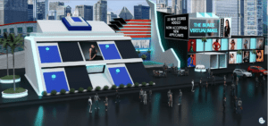 the black virtual mall building