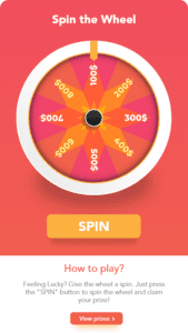 spin the wheel feature by vFairs 