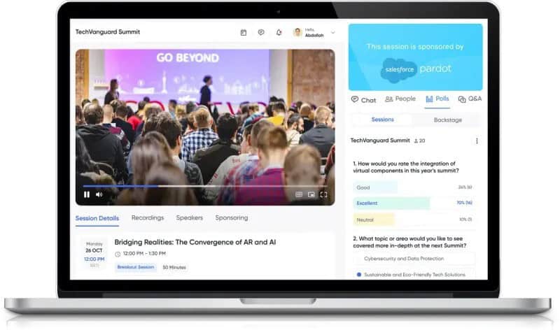 Accelevents virtual event features