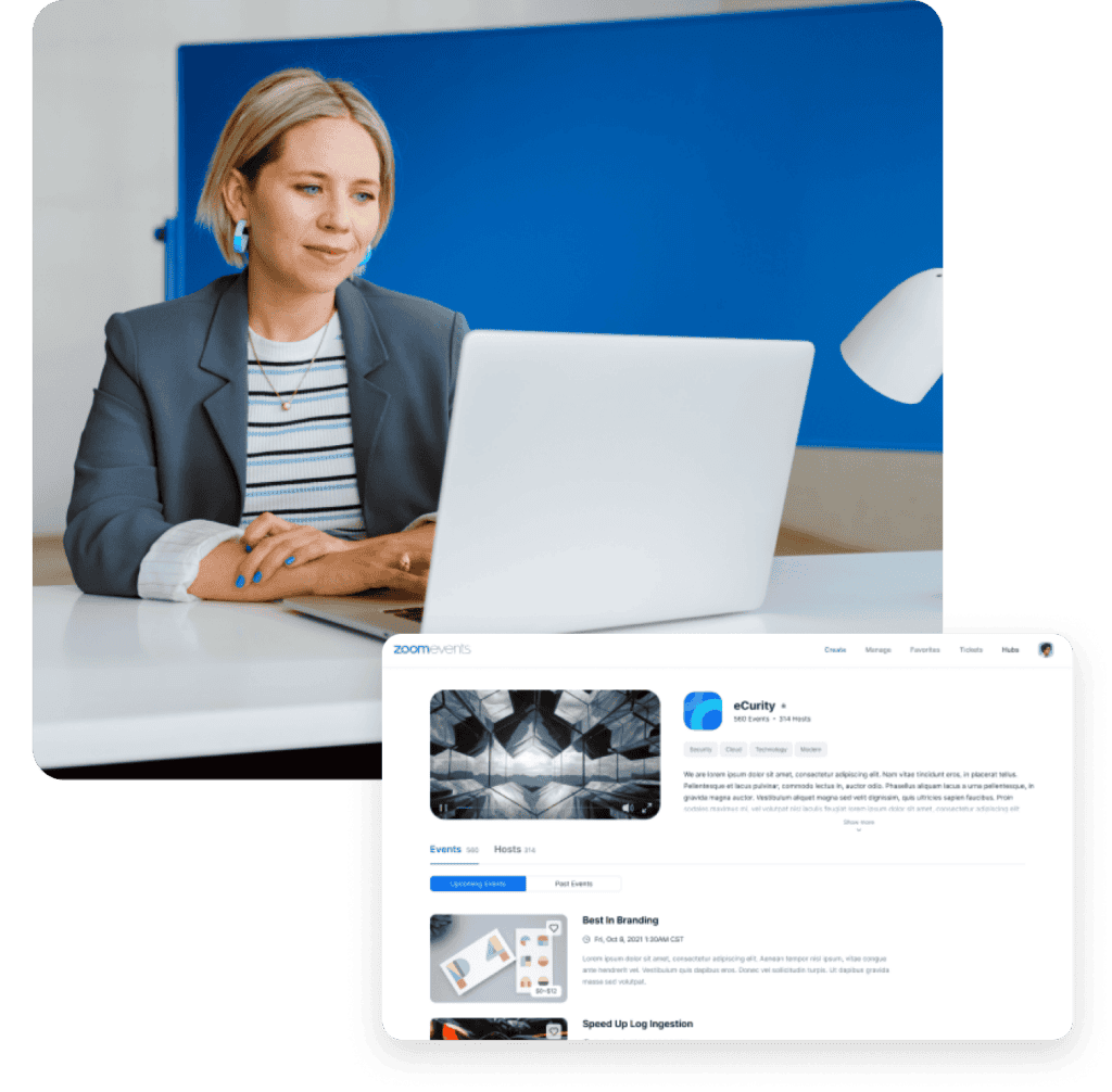 Zoom virtual event features