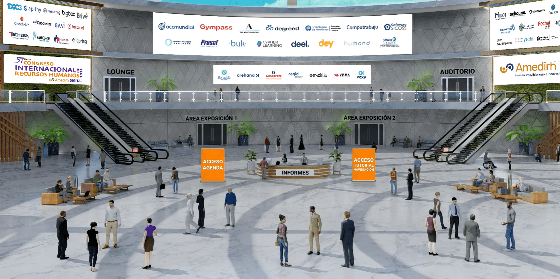 3d-designed lobby of 2022 International Congress of Human Resources