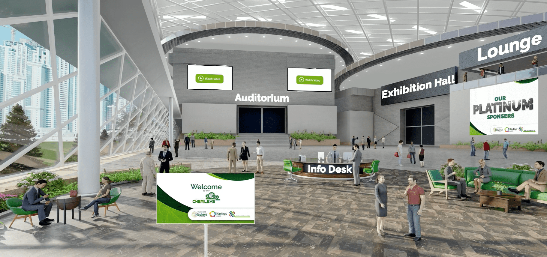 3D-design of the lobby of Chemileys 2022 