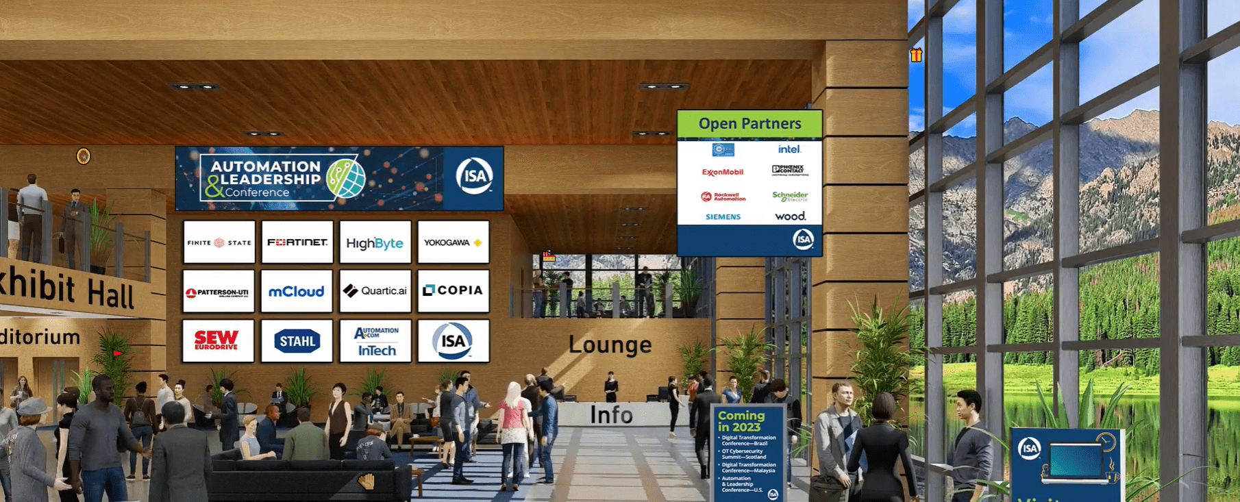 3D lobby of ISA Automation & Leadership Conference