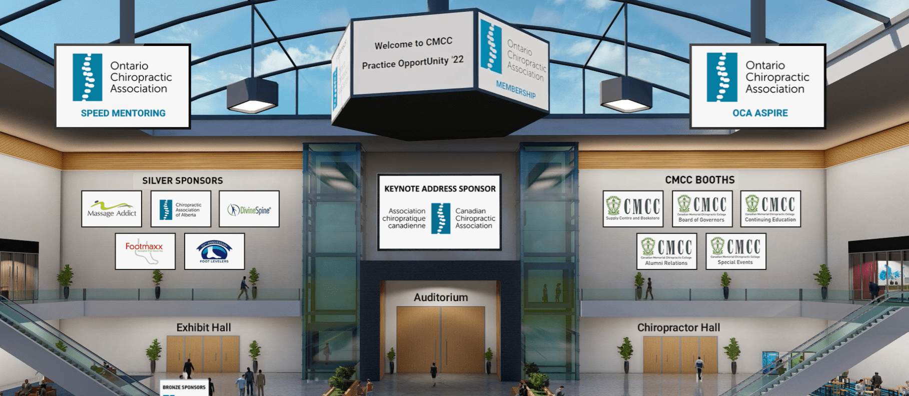 3D-designed lobby of Practice OpportUnity