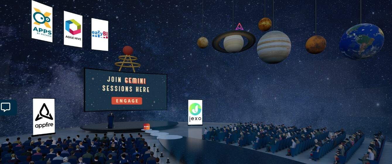 Space-themed virtual event