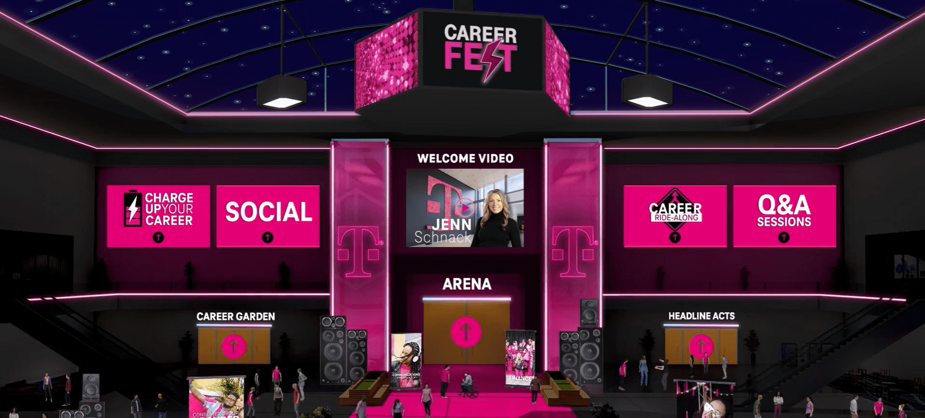 3D lobby of T-Mobile CareerFest
