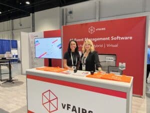 an image showing vFairs booth in a physical event 