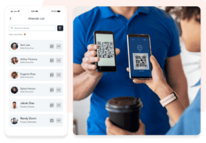 search and capture lead feature using QR codes on vFairs event check-in app