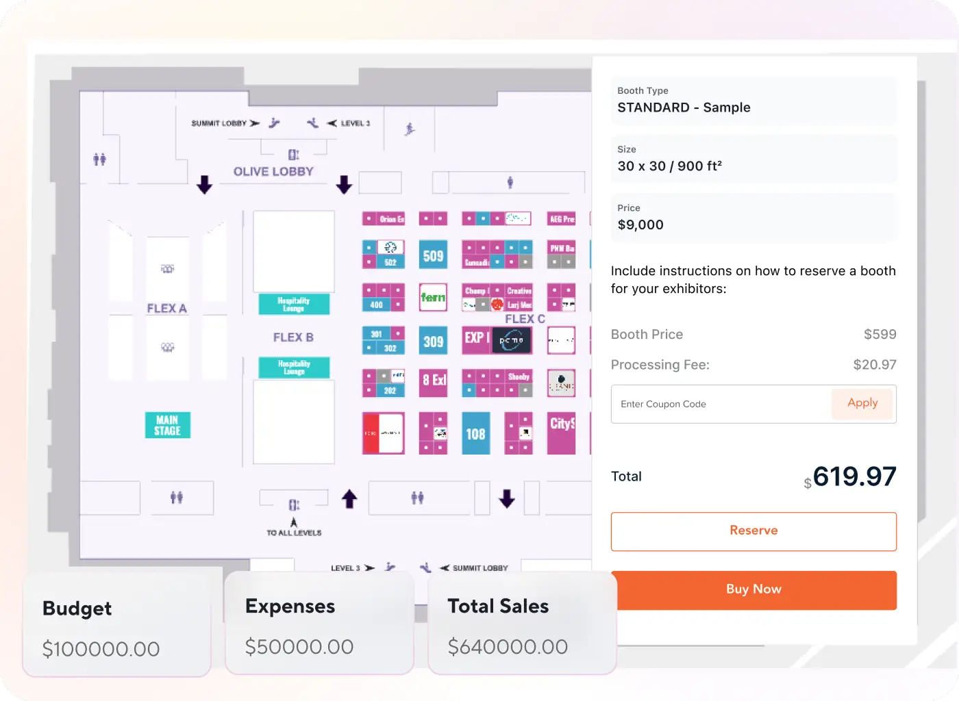 Let Exhibitors Buy from a Floor Plan and Manage Their Own Booths