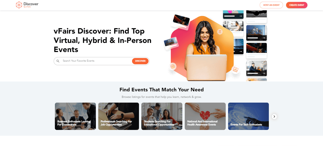 How to promote events with vFairs Discover Event Marketplace
