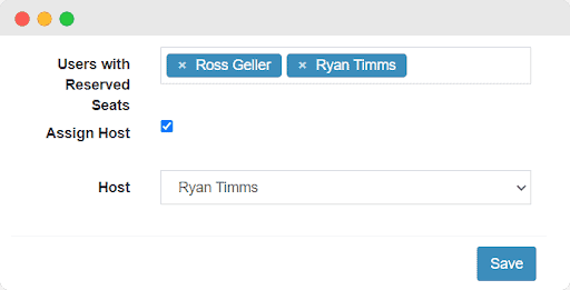 host role for rountdables window in the backend