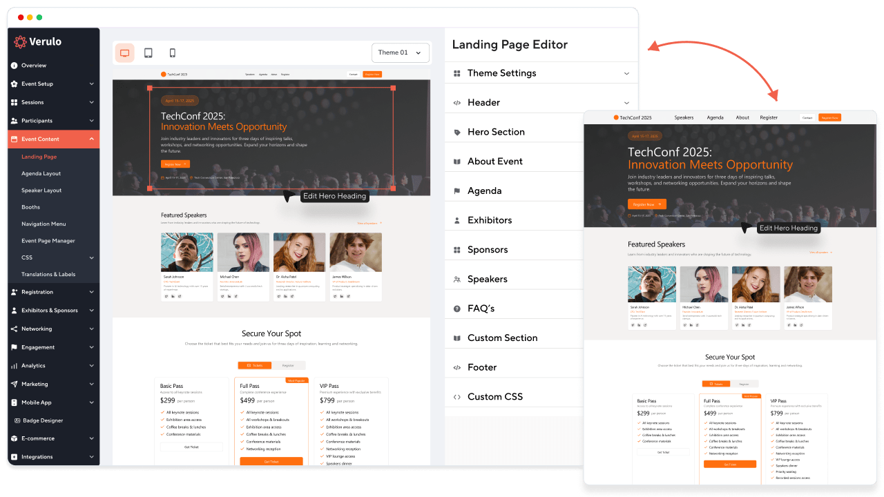 landing page editor