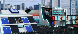 an image showing black virtual mall 3D lobby