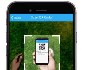image showing whova app QR code scanning for paperless event check-in