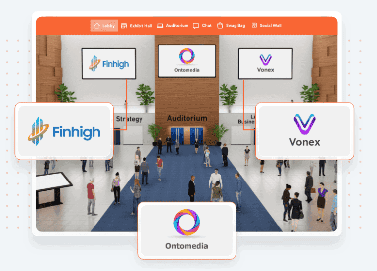 ad space in customized virtual venue