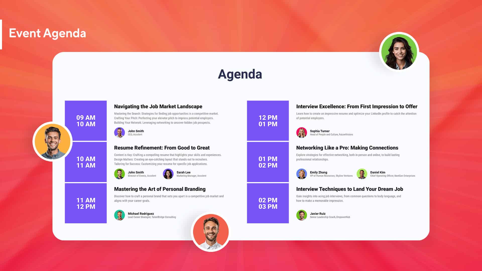 event agenda